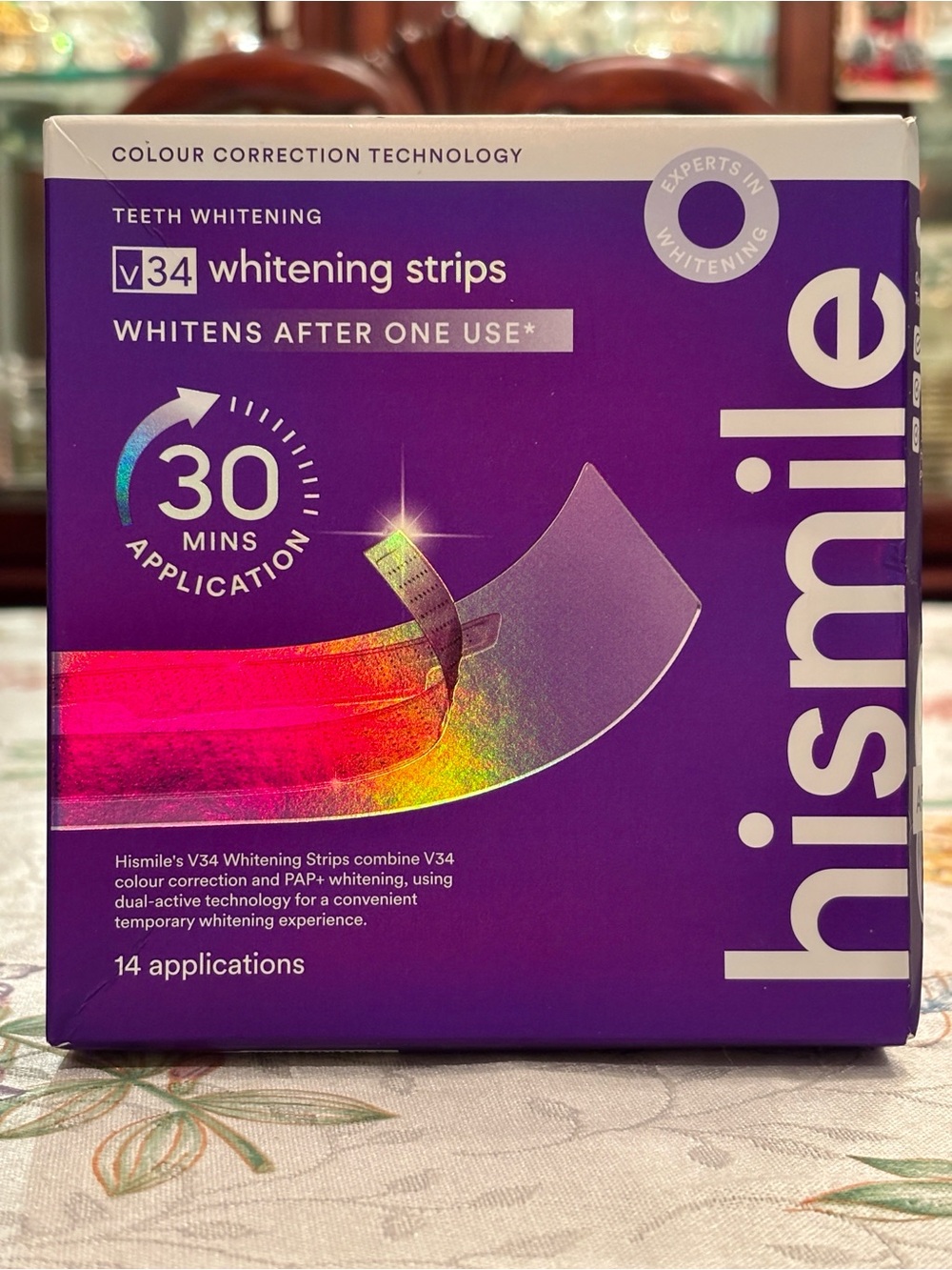 Hismile V34 Teeth Whitening Strips Color Corrector Purple Stain Treatment